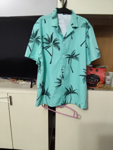 Men's cyan blue shirt photo review