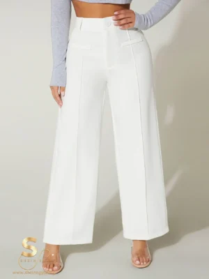 166718197564c3e1836fe576c134b66c7942df6aeb PETITE High Waist Wide Leg Pants