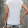 Breezaya Solid Batwing Sleeve V Neck Tee