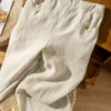 Light Beige Cotton Palazzo Pant