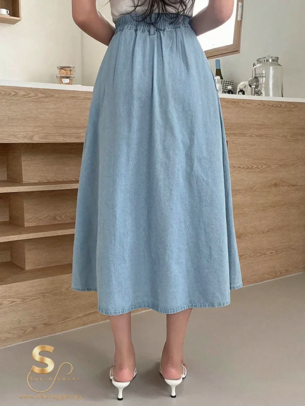DAZY High Waist A-line Denim Skirt