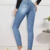 169535565506fb9ccb3f91a1d91fabcf34f4c4ec39 Casual Versatile Washed High Waist Skinny Jeans Spring