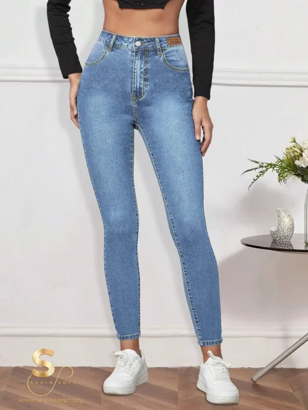 1695355661cf095744ec20322ca41ebcde8864bb64 Casual Versatile Washed High Waist Skinny Jeans Spring