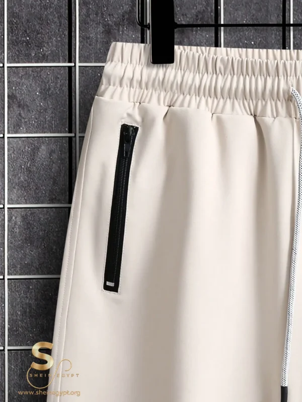 drawstring waist casual shorts