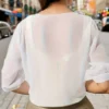 Chiffon Tie-Front Solid Color Shirt