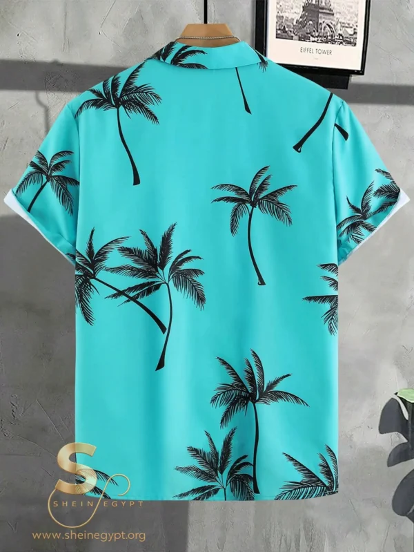 Men's cyan blue shirt