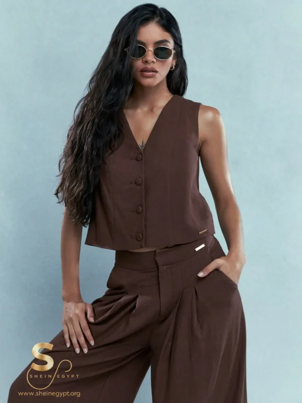MISSGUIDED Buttoned Vest And Pants
