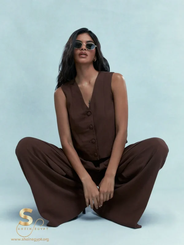 MISSGUIDED Buttoned Vest And Pants