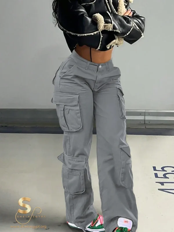 174142102118ba7ef810489e313ea2f26d1e20812f Solid Flap Pocket Cargo Pants