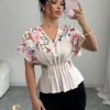 Chiquease Women’s V-Neck Blouse