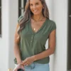 SHEIN LUNE V-Neck T-Shirt