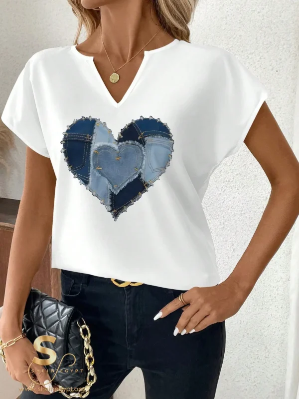 1761014105f37c6b98e838fd0f693b695f029a702f SHEIN Clasi Women's Heart Print