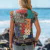 176275248976e770f63f19a1022f2fe6ffa7b581b9 Sylviya Women's Casual Floral Print Blouse