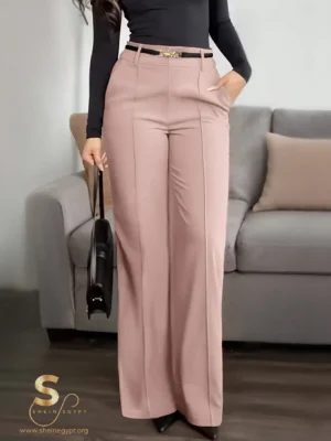 1764034767c88ca5ce0d0b4053142825dabe945b77 Zippered Pocket Suit Fabric Straight Leg Pants