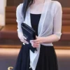 17680994458b826ecfb54ddb5648a02836466940da Chiffon Shawl Cardigan For Women