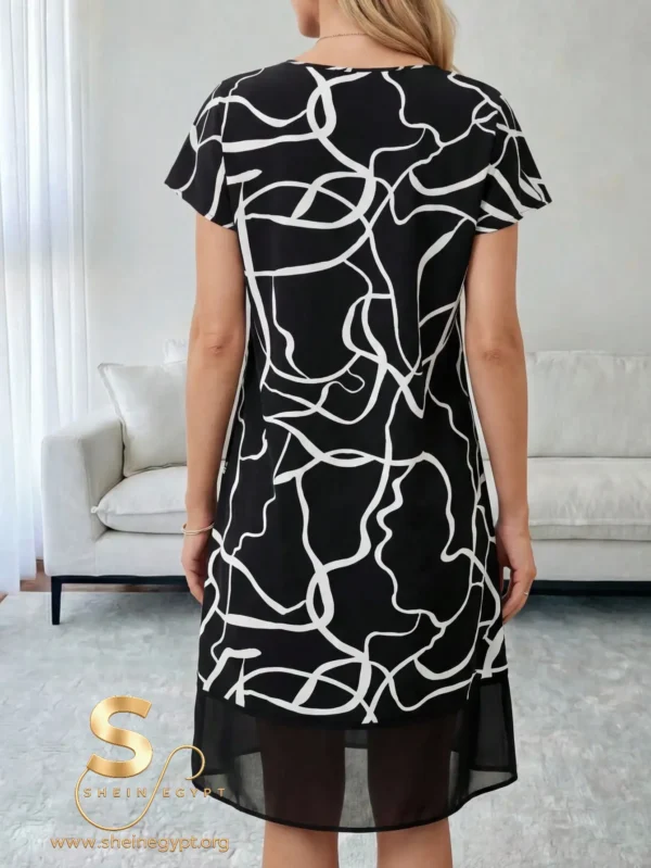 17707014293344864928904b2d67f882a2d75333d0 Medorina Women's Round Neck Short-Sleeve Dress