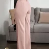 17763966616fb7241aa3e636e3705daa34d9678b14 Zippered Pocket Suit Fabric Straight Leg Pants