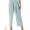 Shein Women Plain Waist Tie Comfort-fit Pants