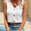 EMERY ROSE Ladies' Plain Simple Daily Sleeveless Top
