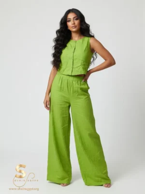 WhatsApp Image 2026-04-28 at 11.03.38 PM (1) Set featuring a sleeveless vest and wide-leg trousers