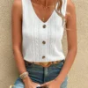 EMERY ROSE Ladies' Plain Simple Daily Sleeveless Top