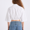 Dazy Fit balloon crop shirt 100% cotton
