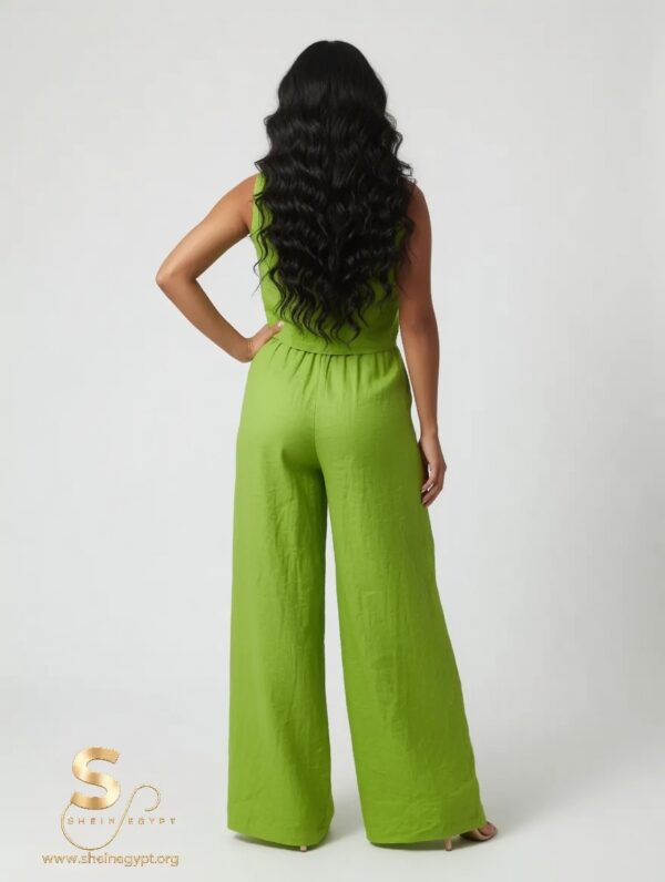 Set featuring a sleeveless vest and wide-leg trousers