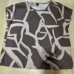 SHEIN Essnce Women's Full Print Hollow Out Collar Batwing Sleeve Blouse photo review