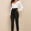 11103281_658972 Black Paper Bag Waist Pants