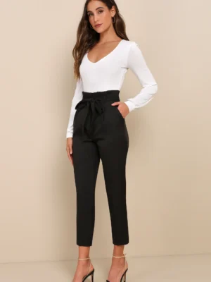11103281_658972 Black Paper Bag Waist Pants