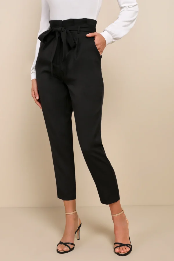 11103301_658972 Black Paper Bag Waist Pants