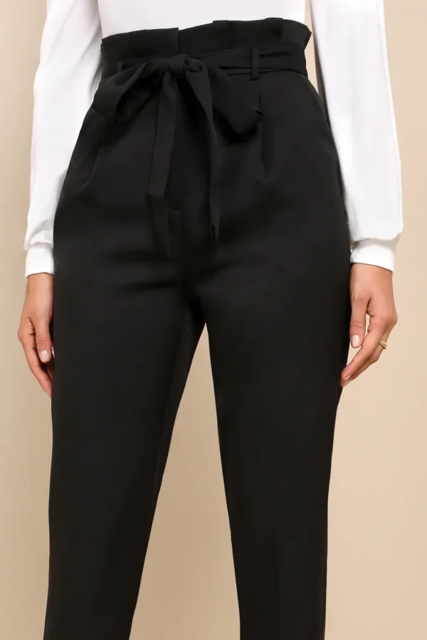 11103341_658972 Black Paper Bag Waist Pants
