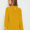 SHEIN Clasi Frilled Neck Bishop Sleeve Blouse