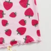 SHEIN EZwear Strawberry Print Lettuce Trim Cami Dress