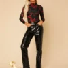 SHEIN PETITE Chinese Dragon Print Crop Top