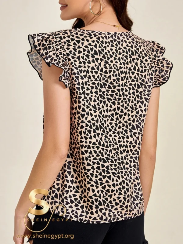 1647498590cf032bca780e25a6a904ed14388e878a SHEIN Butterfly Sleeve Blouse