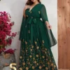 YISIKADO Plus Size Gold Floral Embroidery Split Sleeve Belted Dress
