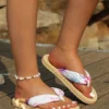 Beach Leopard Print Flip Flops, Summer,Slippers Women