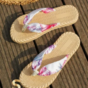 Beach Leopard Print Flip Flops, Summer,Slippers Women