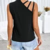 SHEIN Privé Cut Out Mock Neck Tank Top
