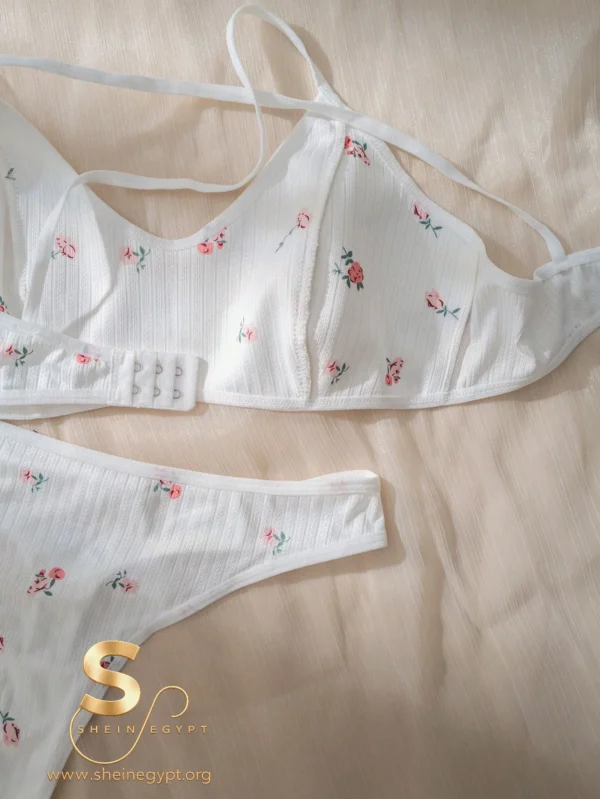 SHEIN Floral Print Bra & Panty Lingerie Set
