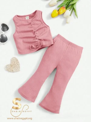 SHEIN Baby Girl Tank Top & Flare Leg Pants