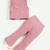 169397203148618b978e530e05ee4e6760b647ca21 SHEIN Baby Girl Tank Top & Flare Leg Pants