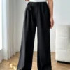SHEIN EZwear High Waist Wide Leg Suit Pants