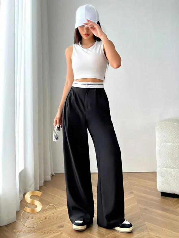 SHEIN EZwear High Waist Wide Leg Suit Pants