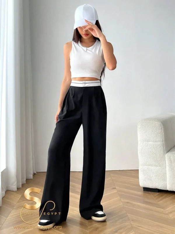 SHEIN EZwear High Waist Wide Leg Suit Pants