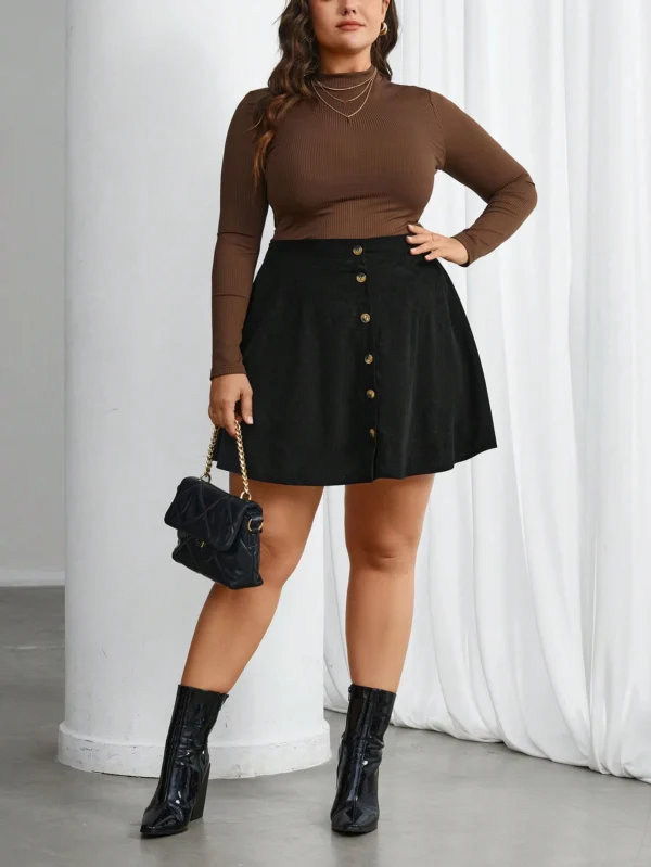 SHEIN Privé Plus Size Women's Skirt
