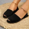 Women's Fashionable Black Peep Toe Slingback Sandals