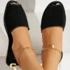 Women's Fashionable Black Peep Toe Slingback Sandals