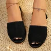 Women's Fashionable Black Peep Toe Slingback Sandals